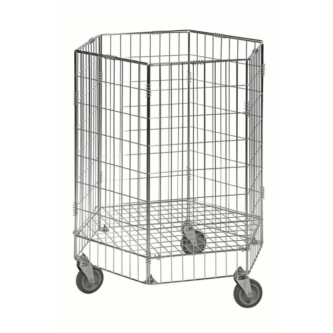 Gitterwagen Sammelbehälter 60 kg, LxBxH 700 x 700 x 900 mm, verzinkt