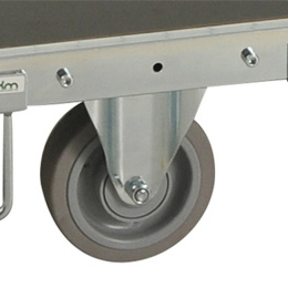 2 Bockrollen Ø 160 mm für Kommissionierwagen...