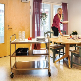 Edelstahl-Servierwagen mit 3 Böden 910 x 590 x 940 mm, 100 kg, C2