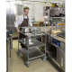 Edelstahl-Servierwagen mit 3 Böden 910 x 590 x 965 mm, 100 kg, C3