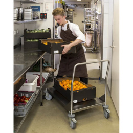 Edelstahl-Plattformwagen LxBxH LxBxH 880 x 575 x 905 mm,...