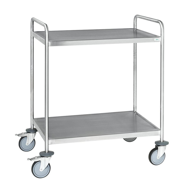 Edelstahl-Servierwagen mit 2 Böden 1.075 x 575 x 1.010 mm, 200 kg, C3