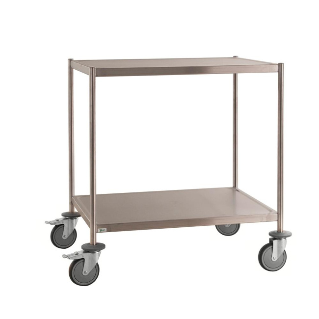 Edelstahl-Tischwagen mit 2 Böden 1.075 x 575 x 900 mm, 200 kg, C3