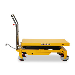 Fahrbarer Hubtisch 1.000 kg, 1.000 mm Hubhöhe, 1.000 x 510 mm Plattform