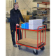 Plattformwagen variabel erweiterbar 1200 x 700 x 1000 mm, 500 kg - rot