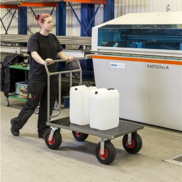 Plattformwagen variabel erweiterbar 1274 x 700 x 1000 mm, 500 kg, grau