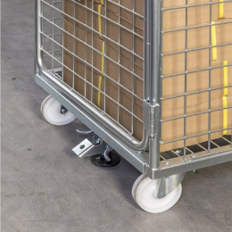 Gitterrollwagen mit 2-tlg Tür, 1.200 x 750 x 1.695 mm, 800 kg verzinkt