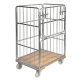 Gitterrollwagen 4 Seiten, 845x630x1.390 mm, 500 kg, Holzbasis verzinkt