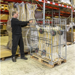 Palettenaufsatz Gitterbox 1.200 x 800 x 1.800 mm - stapelbar, verzinkt