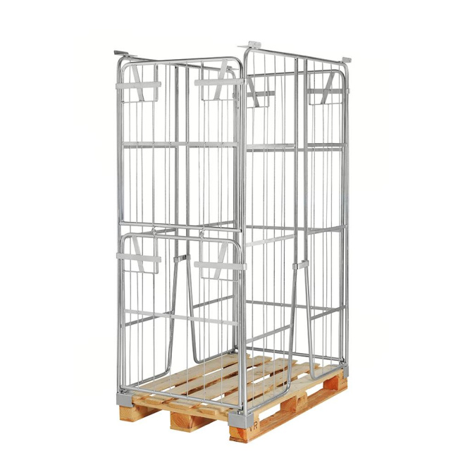 Palettenaufsatz Gitterbox 1.200 x 800 x 1.800 mm - stapelbar, verzinkt