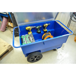 Werkzeugwagen Handwagen 400 kg, 1.260 x 760 x 720 mm, 300 Liter, blau