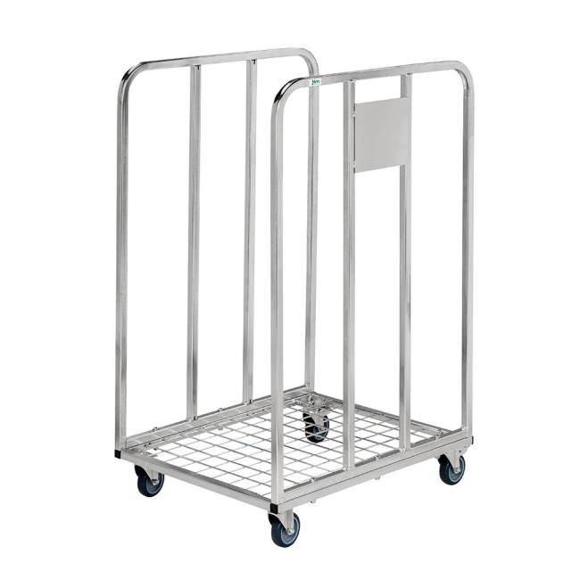 Gitterrollwagen mit 2 Seiten, 530 x 630 x 1.000 mm, 150 kg, verzinkt