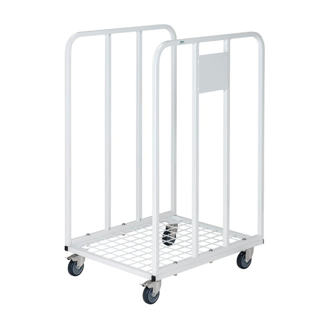 Gitterrollwagen mit 2 Seiten, 530 x 630 x 1.000 mm, 150 kg, weiß