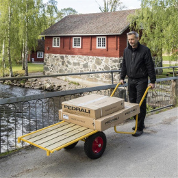 Schwerlastwagen Plattformkarren 2.800 x 608 x 700 mm, 500 kg - gelb