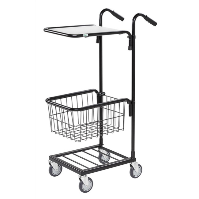 Mini-Transportwagen Boden und Korb 660 x 385 x 1.090 mm, 35 kg schwarz