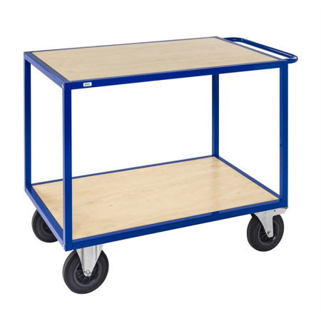 Tischwagen mit 2 Böden 1.200 x 680 x 934 mm, Traglast: 500 kg - Blau