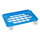 Kistenroller für 600 x 400 mm Behälter, PU-Rollen, 275 kg, Blau