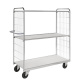 Kommissionierwagen 300 kg, mit 3 Böden, 1390 x 650 x 1695 mm, verzinkt