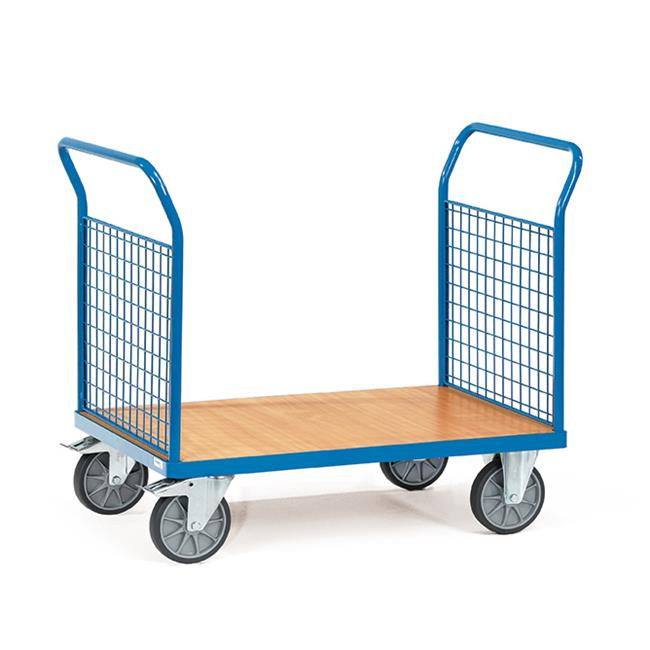 Fetra Doppel-Stirnwandwagen 600 kg L x B 1000 x 600 mm Drahtgitterwände