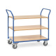 Fetra Tischwagen 200 kg LxB 1000 x 600 mm 3 Böden, 2 hochstehende Griffe