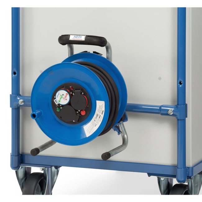 Fetra Kabeltrommel 25 m für Werkstattwagen inkl. Anbausatz - Feuchtraum-Ausführung