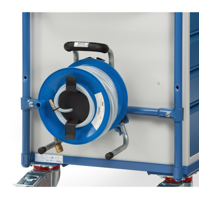 Fetra Druckluftschlauchltrommel 25 m für Werkstattwagen, inkl. Anbausatz