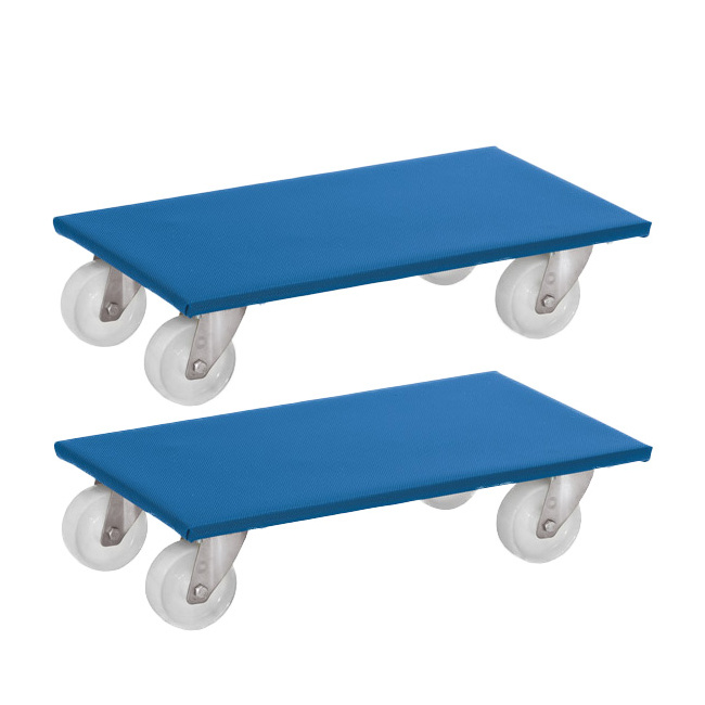 2x Fetra Möbelroller 500 kg, LxB 600 x 350 mm, Polyamidrollen