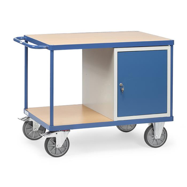 Fetra Tischwagen LxB 1250 x 800 mm 600 kg 1 Schrank / 2 Ladeflächen