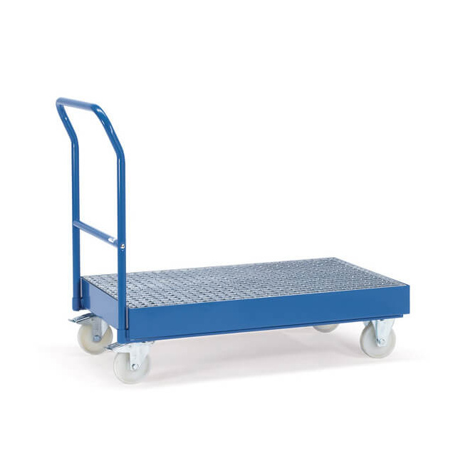 Fetra Fass-Transportwagen 600 kg mit Auffangwanne Ladefläche LxB 1.250 x 650 mm