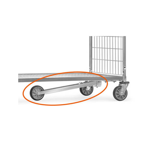 Fetra Spurrolle für Kommissionierwagen mit Ladefläche LxB 850 x 610 mm