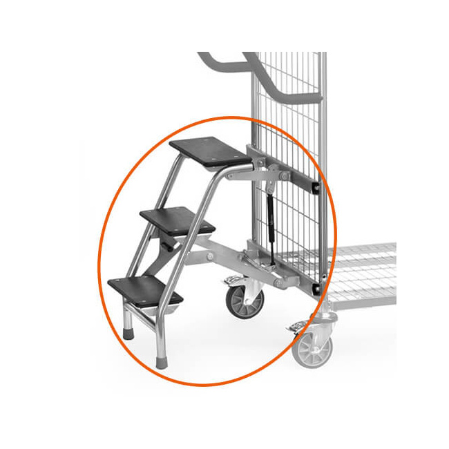 Fetra Trittstufen für Kommissionierwagen mit 510 mm Ladeflächenbreite