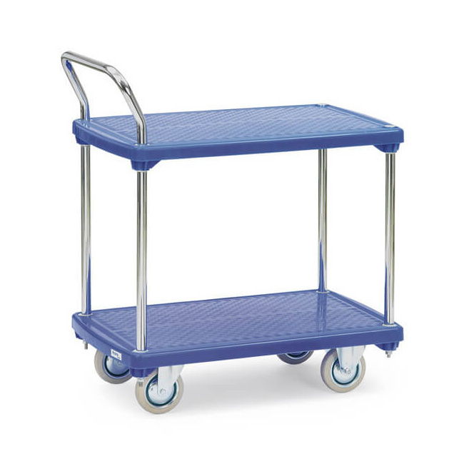 Fetra Tischwagen mit 2 Kunststoffböden LxB 810 x 500 mm, Tragkraft 200 kg
