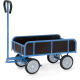 Fetra Handwagen 400 kg, 2-achsig, Plattform 945 x 545 mm, Seitenwände, Vollgummireifen