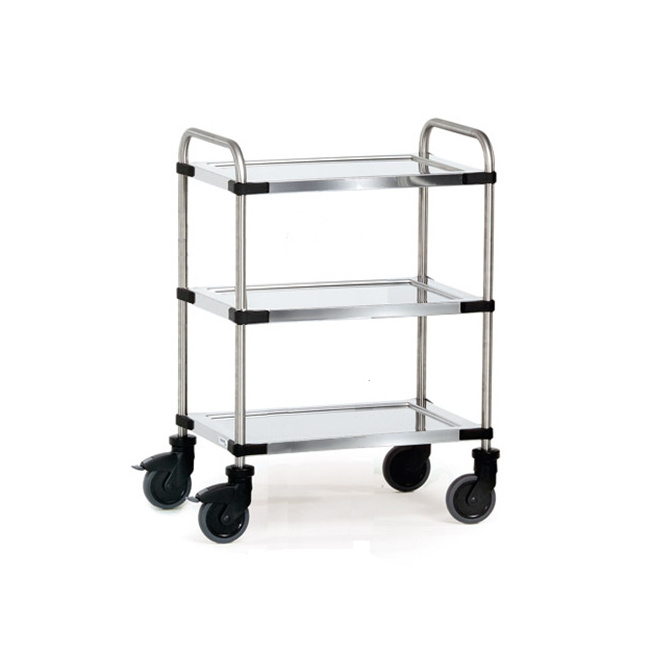 Fetra Edelstahlwagen Servierwagen 630 x 400 mm 150 kg, 3 Böden