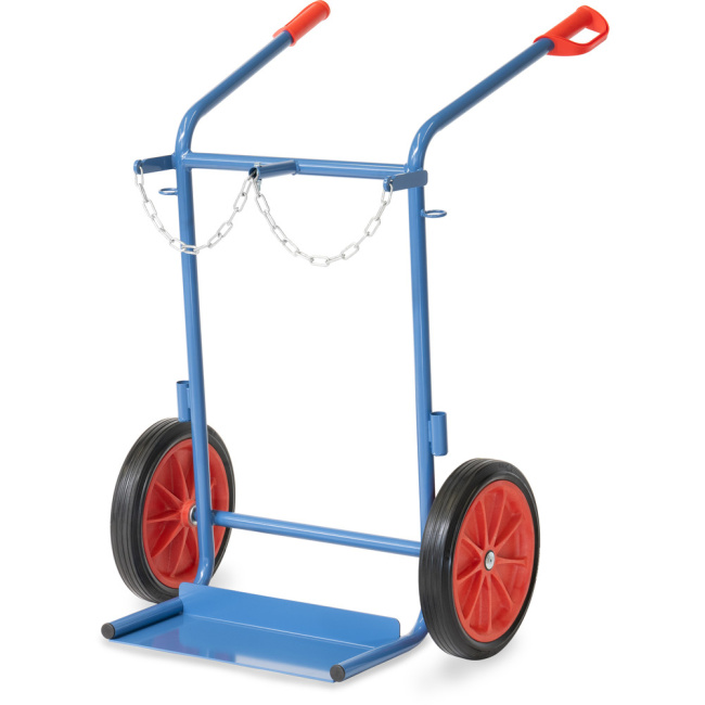 Fetra Stahlflaschenkarre 150 kg für 2 Gasflaschen à 40/50 Liter Vollgummireifen