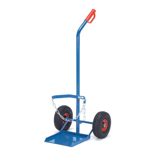 Fetra Stahlflaschenkarre 100 kg für 1 Propangasflasche à 11 kg Vollgummireifen