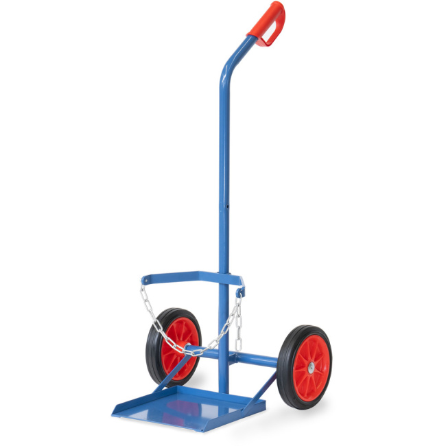 Fetra Stahlflaschenkarre 100 kg für 1 Propangasflasche für 11 oder 33 kg Vollgummireifen
