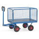 Fetra Handpritschenwagen 60 cm Gitterwände 700 kg LxB 1.200 x 800 mm Luftreifen