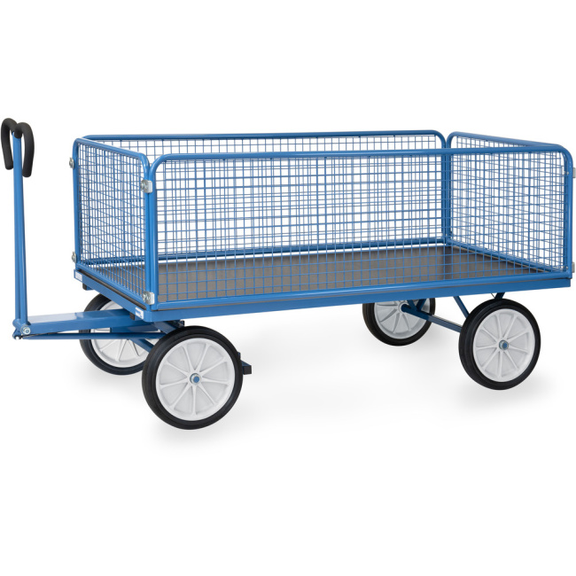 Fetra Handpritschenwagen 60 cm Gitterwände 1.250 kg LxB 2.000 x 1.000 mm Vollgummiräder