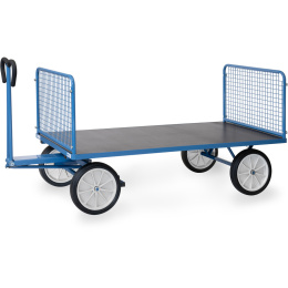 Fetra Handpritschenwagen 60 cm Gitterwände 1.250 kg LxB 2.000 x 1.000 mm Vollgummiräder
