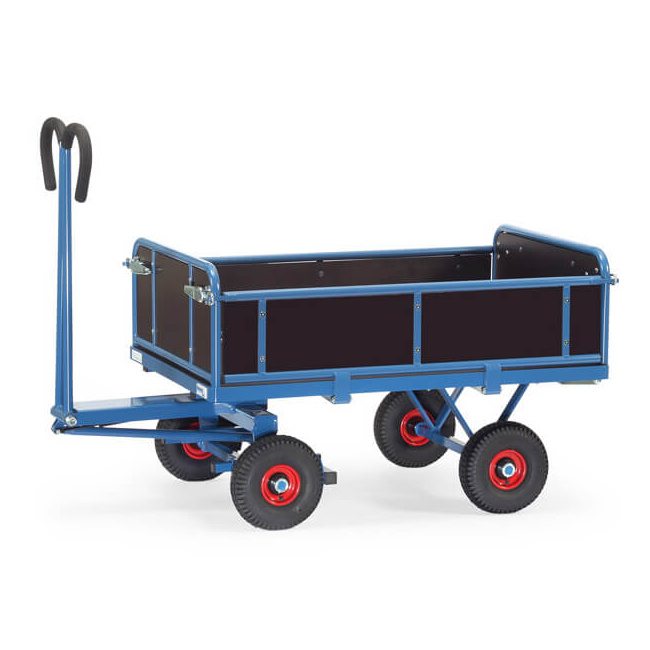 Fetra Handpritschenwagen Bordwände 700 kg LxB 1.200 x 800 mm Luftreifen