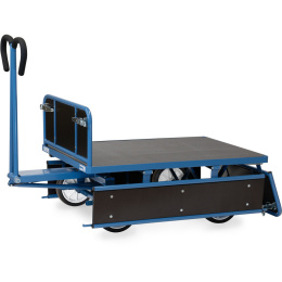 Fetra Handpritschenwagen Bordwände 700 kg LxB 1.200 x 800 mm Vollgummiräder