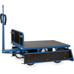 Fetra Handpritschenwagen Bordwände, Zugöse 700 kg LxB 1.200 x 800 mm Vollgummiräder