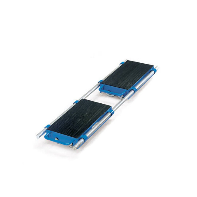 Fetra Schwerlastroller Fahrwerk, Tragplatte LxB 425 x 220 mm, Tragkraft 24 t