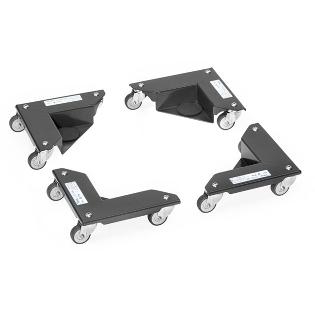 Fetra 4 Eckenrollen für kastenförmige Gegenstände - jeweils 3 Lenkrollen