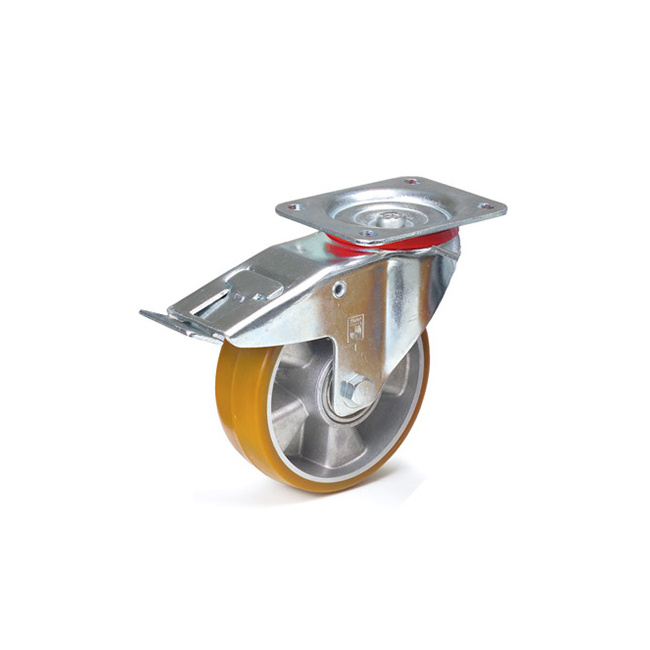 Fetra PU-Lenkrolle mit Feststeller 160 x 50 mm