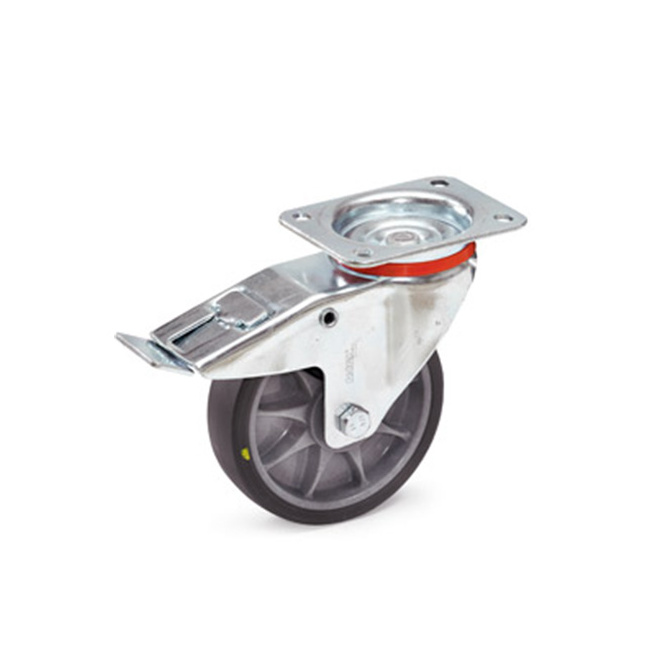 Fetra TPE-ESD-Lenkrolle mit Feststeller, 160 x 40 mm