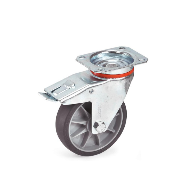 Fetra TPE-Lenkrolle mit Feststeller 125 x 40 mm