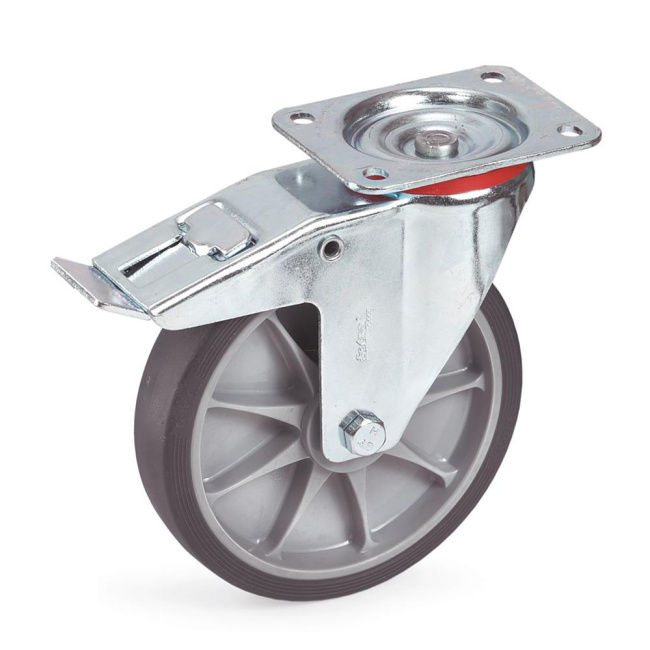 Fetra TPE-Lenkrolle mit Feststeller 200 x 50 mm