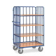 Fetra Etagenwagen mit 4 Böden und Längswand L x B 1000 x 600 mm 600 kg